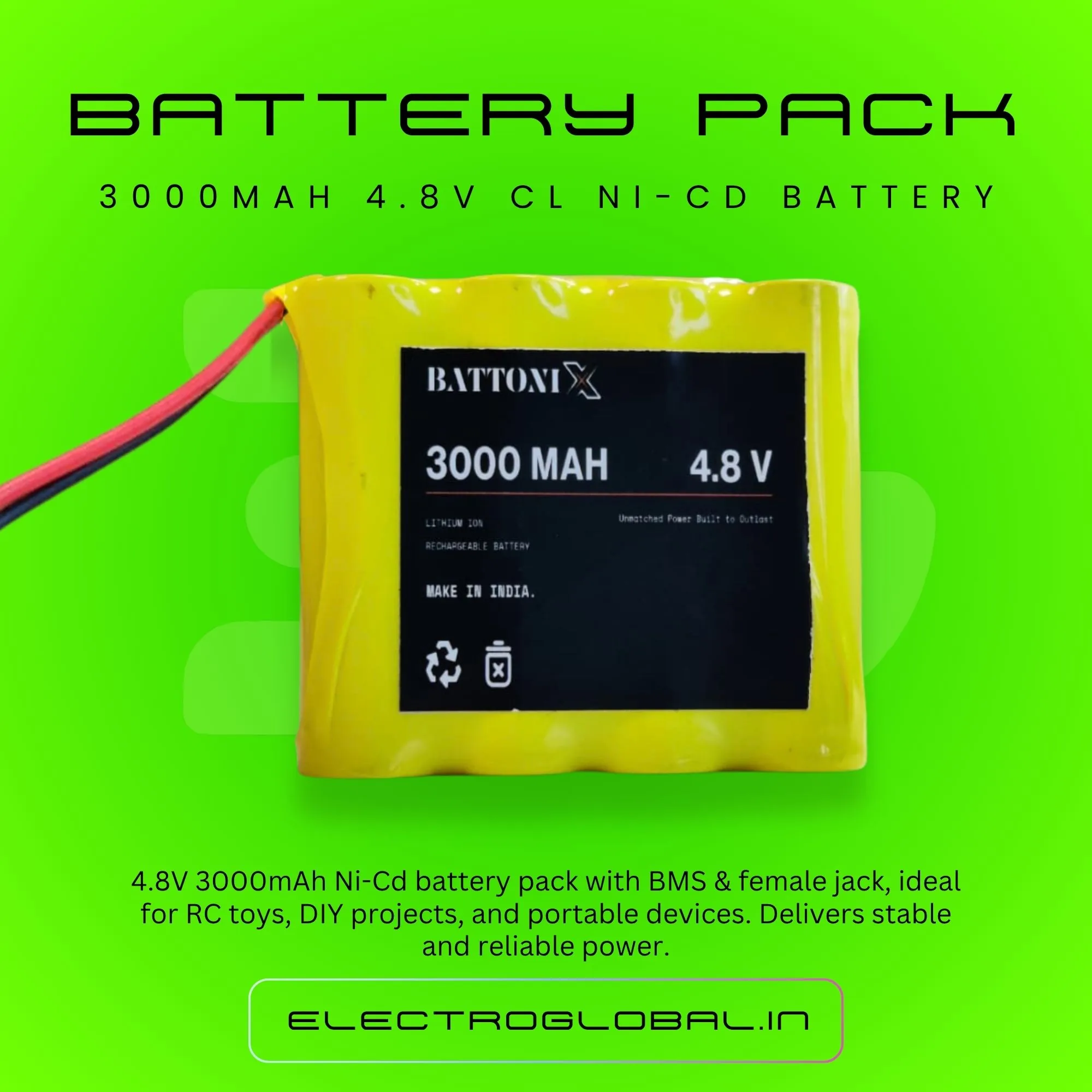 3000mAh Battery 4.8 V Battery Rechargeable for RC Car, Rechargeable Lithium Ion Battery, Rechargeable AA Battery Lithium alternate