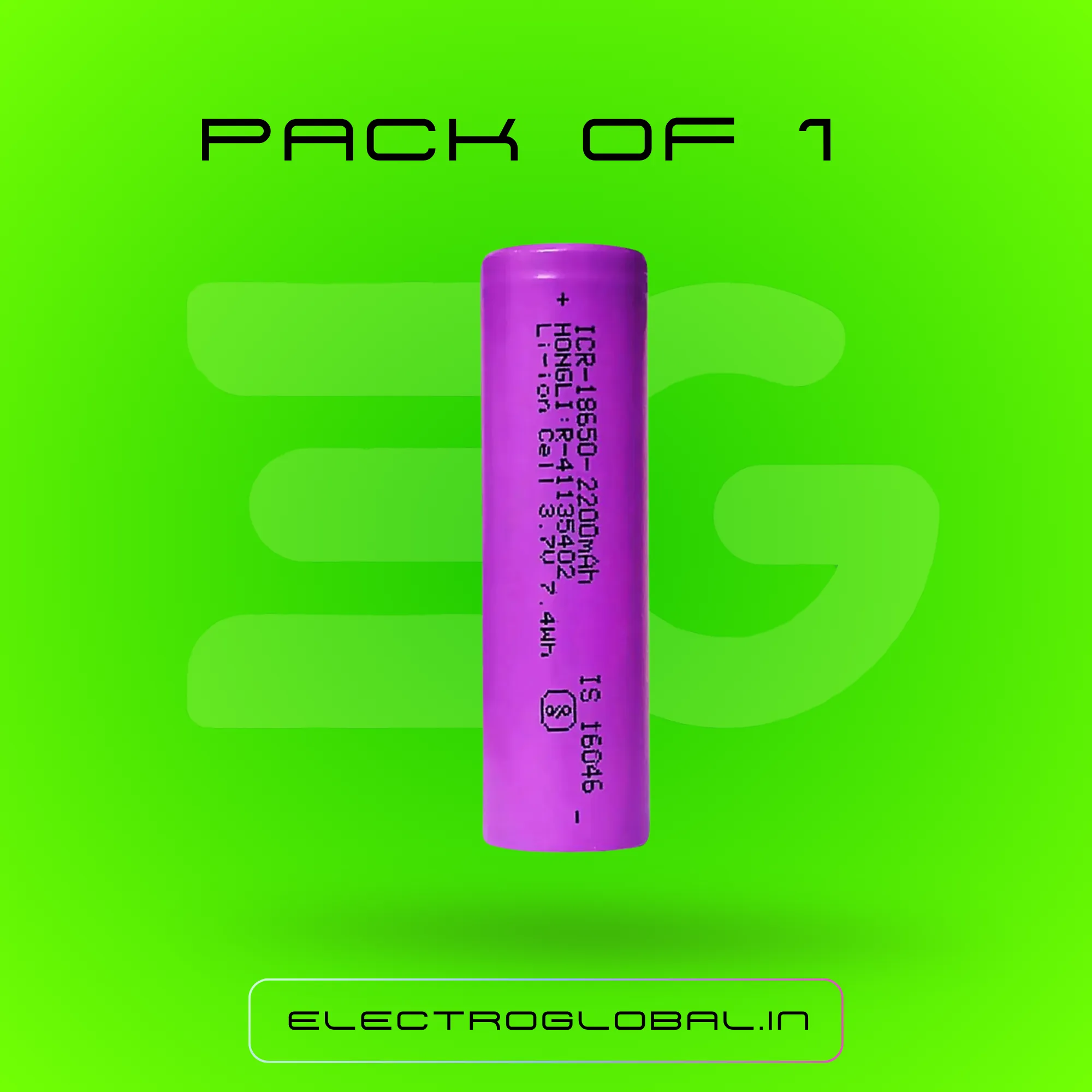 High-Performance 1200mAh Battery for RC Cars: Rechargeable 18650 Battery Cell with 3.7V Lithium Ion Power Supply 3